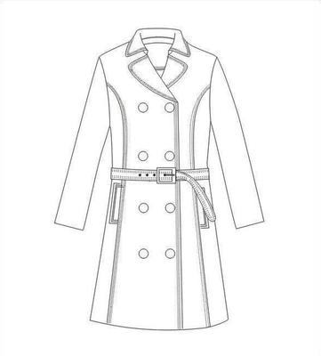 風衣大衣款式圖-女裝設計-服裝設計